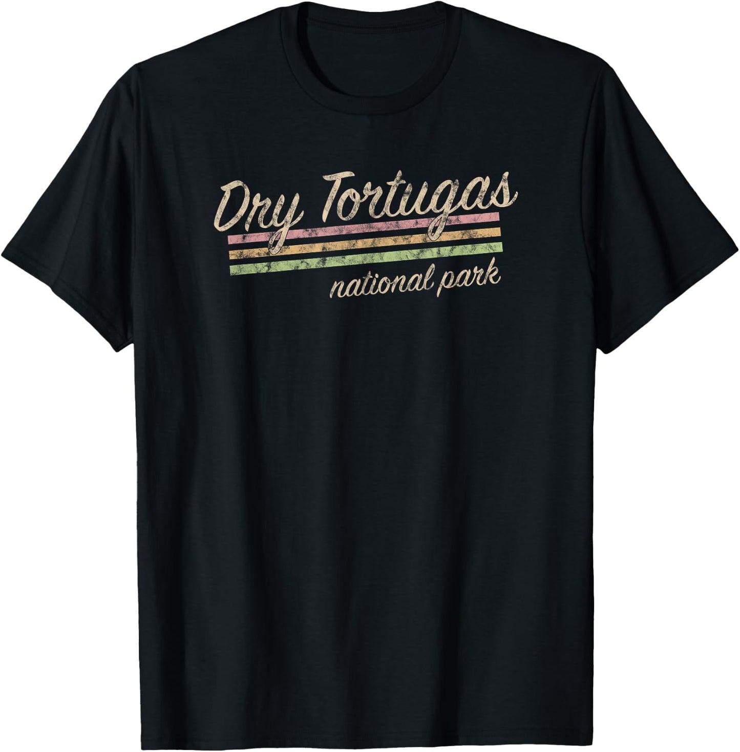 Dry Tortugas National Park Retro Vintage T-Shirt - T-Shirt | Black