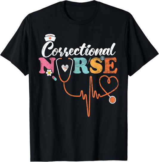 Correctional Nurse Corrections Nursing Department Nurse T-Shirt - T-Shirt | Black