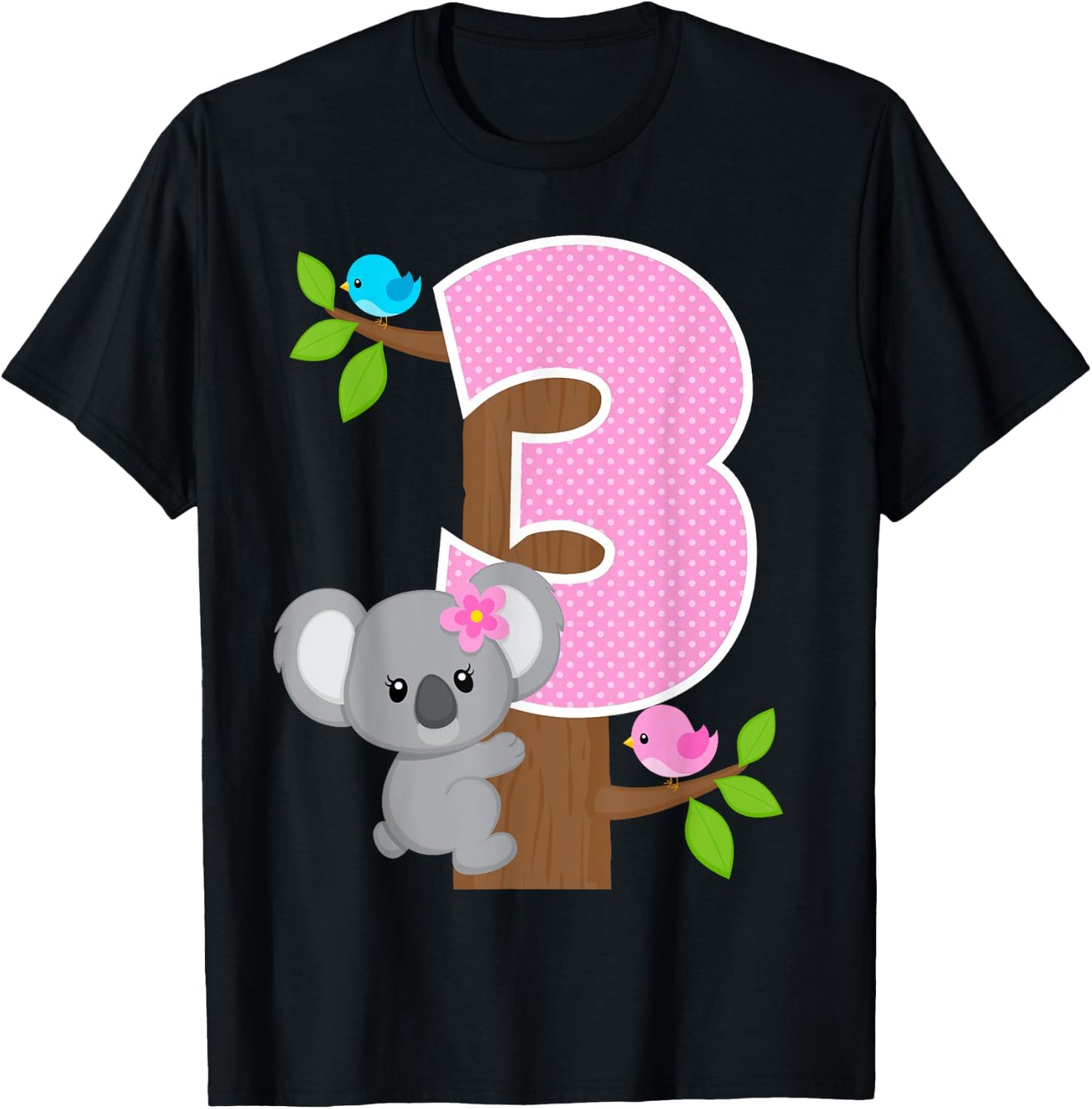 Koala Bear 3rd Birthday Girl 3 Year Old Birthday Koalas Bday T-Shirt - T-Shirt | Black