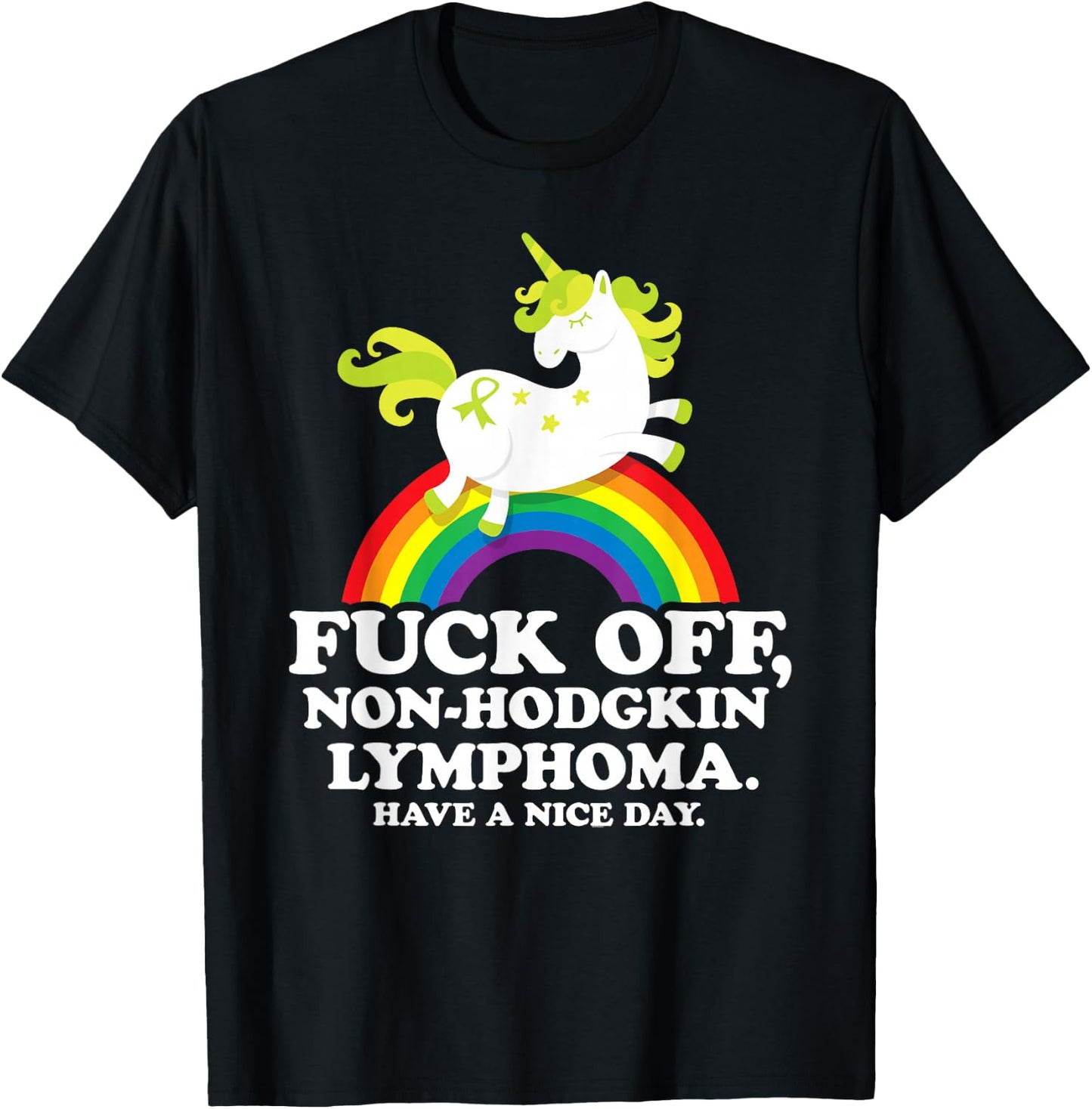 Non-Hodgkin Lymphoma Survivor | Fuck Non-Hodgkin Lymphoma T-Shirt - T-Shirt | Black