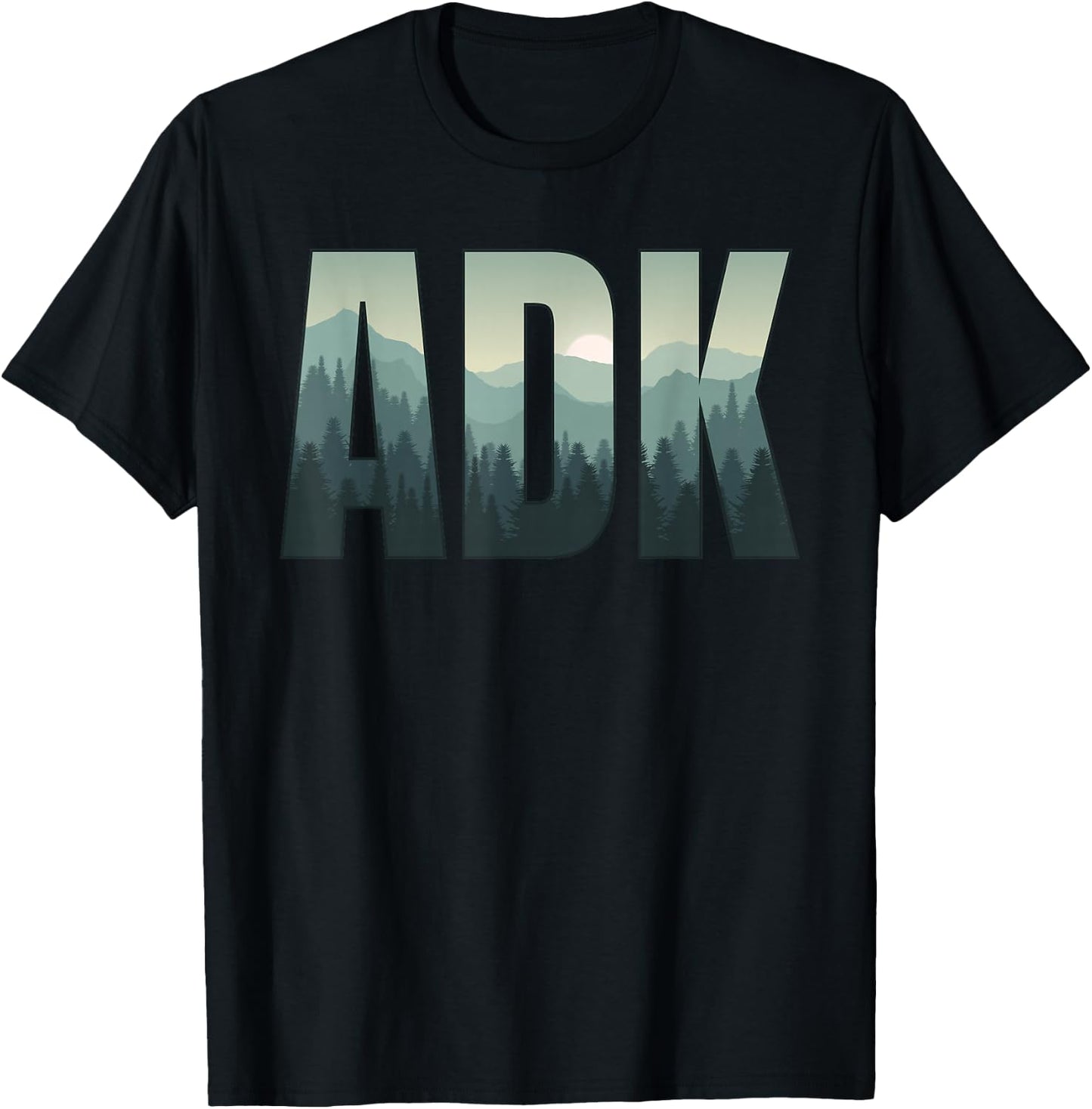 Cool Adirondack Mountains Adirondacks ADK Gift T-Shirt - T-Shirt | Black