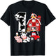 Farm Barnyard Theme Pig Cow Horse 1st Birthday 1 Yrs Old T-Shirt - T-Shirt | Black