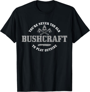 Bushcraft Outdoor Survival Camping Axe Knife Gift T-Shirt - T-Shirt | Black