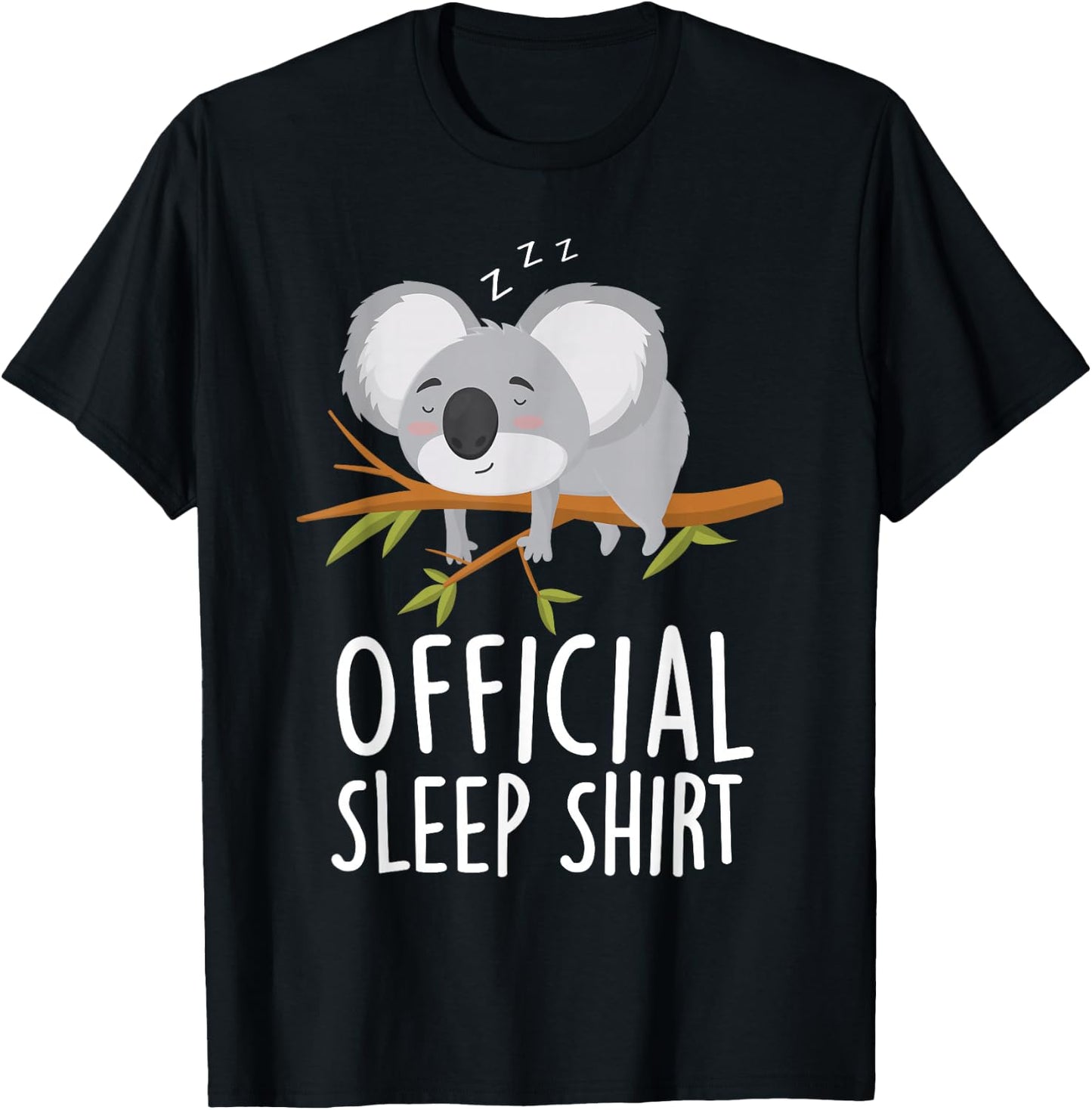 Official Sleep Shirt pajamas nightgown koala bear T-Shirt - T-Shirt | Black