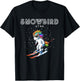 Snowbird Utah - Unicorn USA Ski Retro Gift T-Shirt - T-Shirt | Black