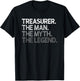 Treasurer Design The Man Myth Legend T-Shirt - T-Shirt | Black