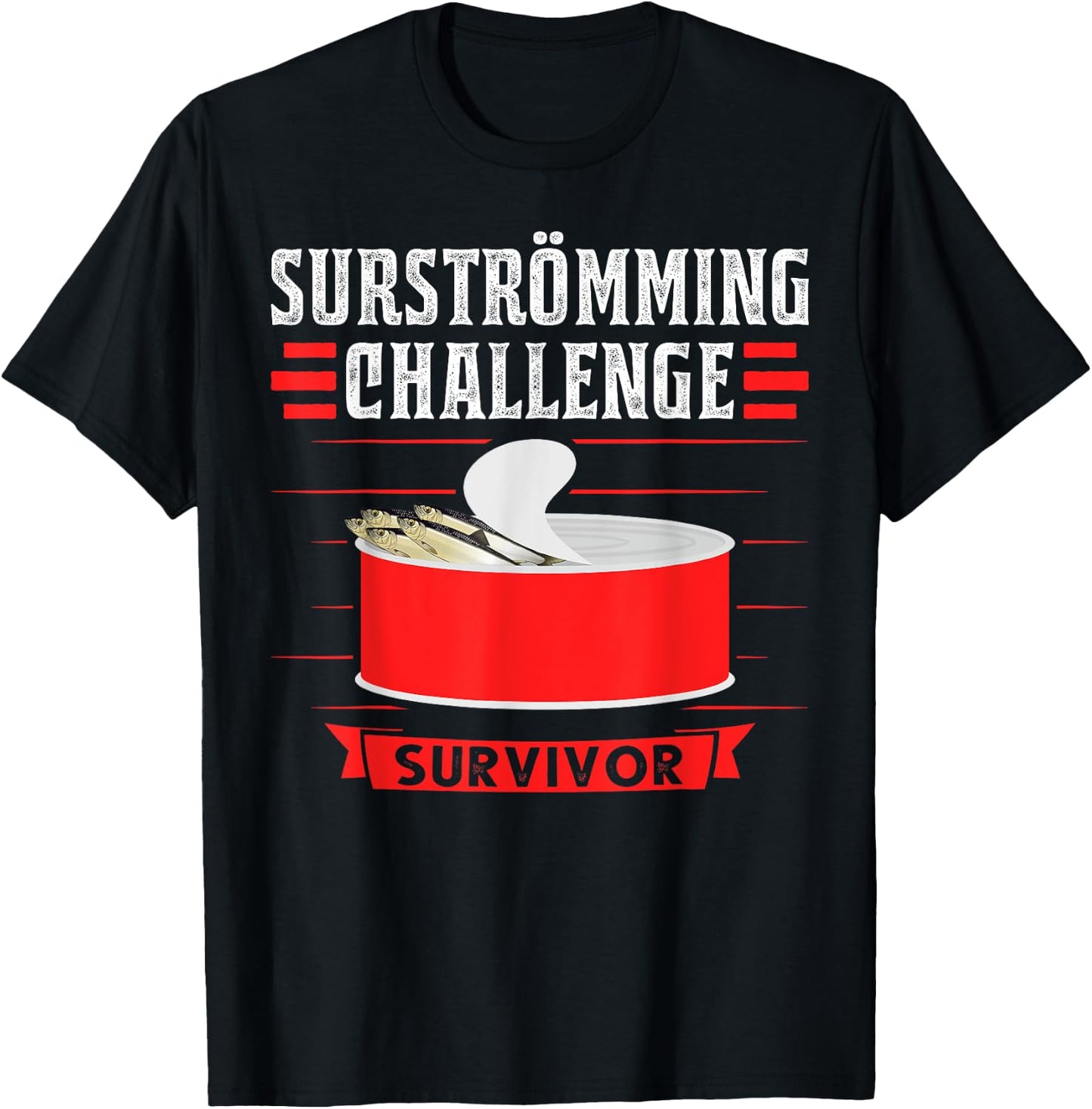 Surströmming Challenge survivor Sweden T-Shirt - T-Shirt | Black