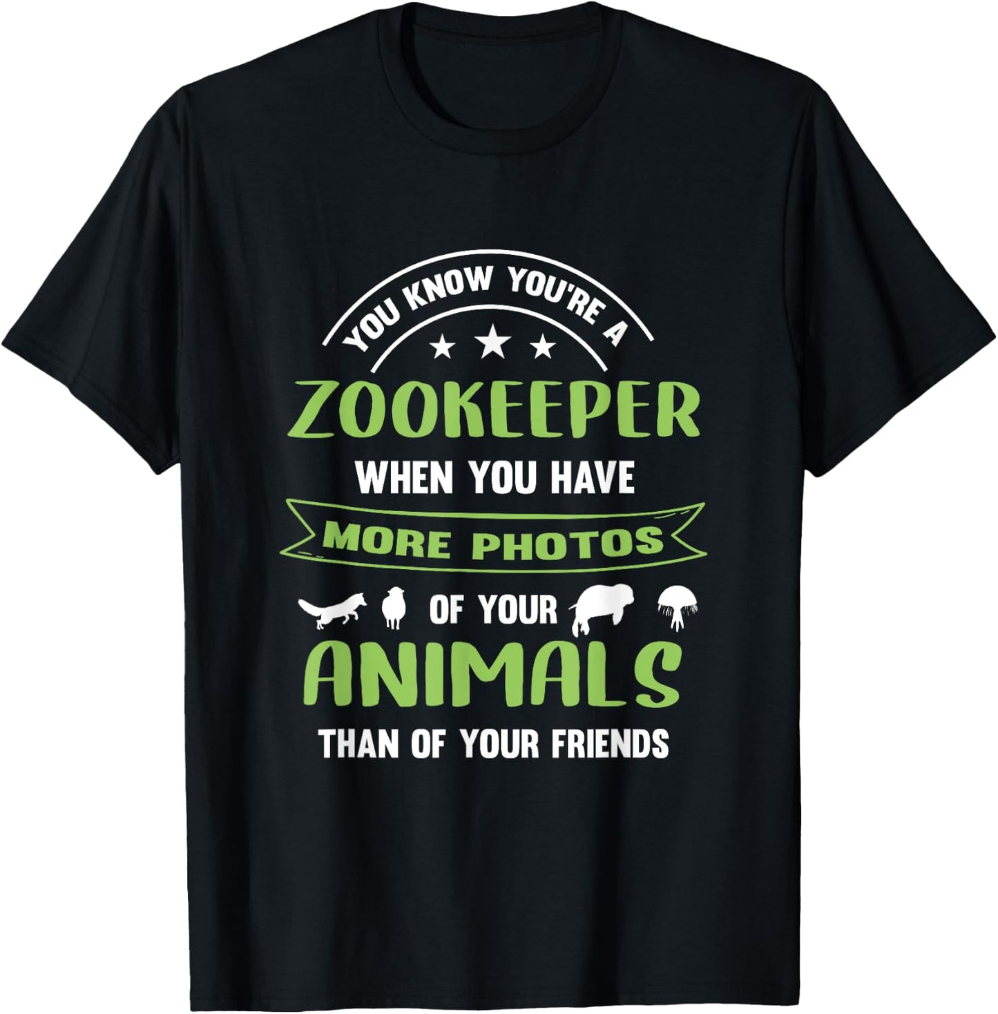 Zoo Keeper Zookeeper Photos Animals Friends Animal Keeper T-Shirt - T-Shirt | Black