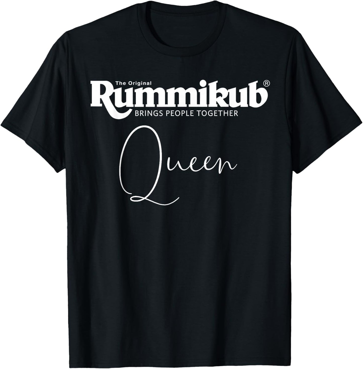 Rummikub Queen (White) T-Shirt - T-Shirt | Black