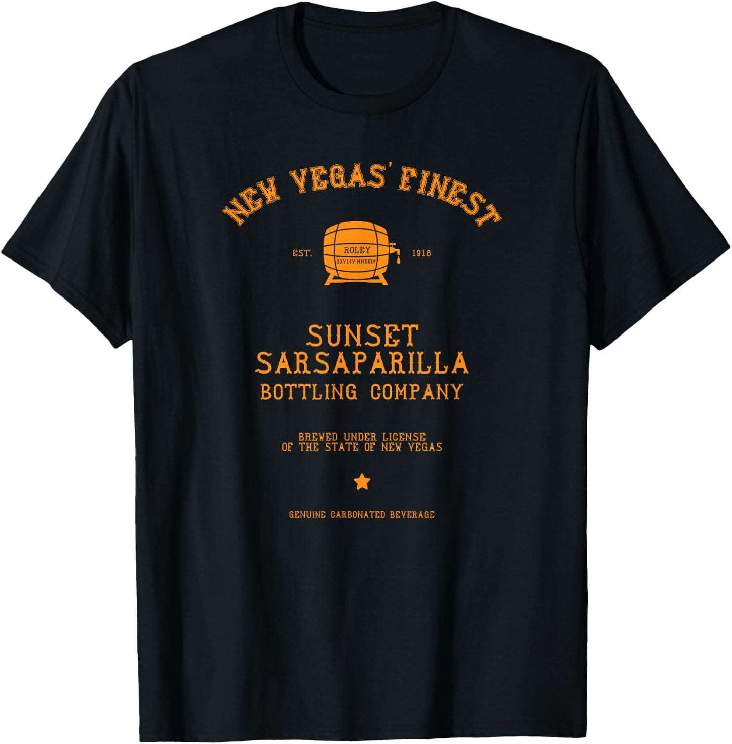 Sunset Sarsaparilla Barrel T-Shirt - T-Shirt | Black