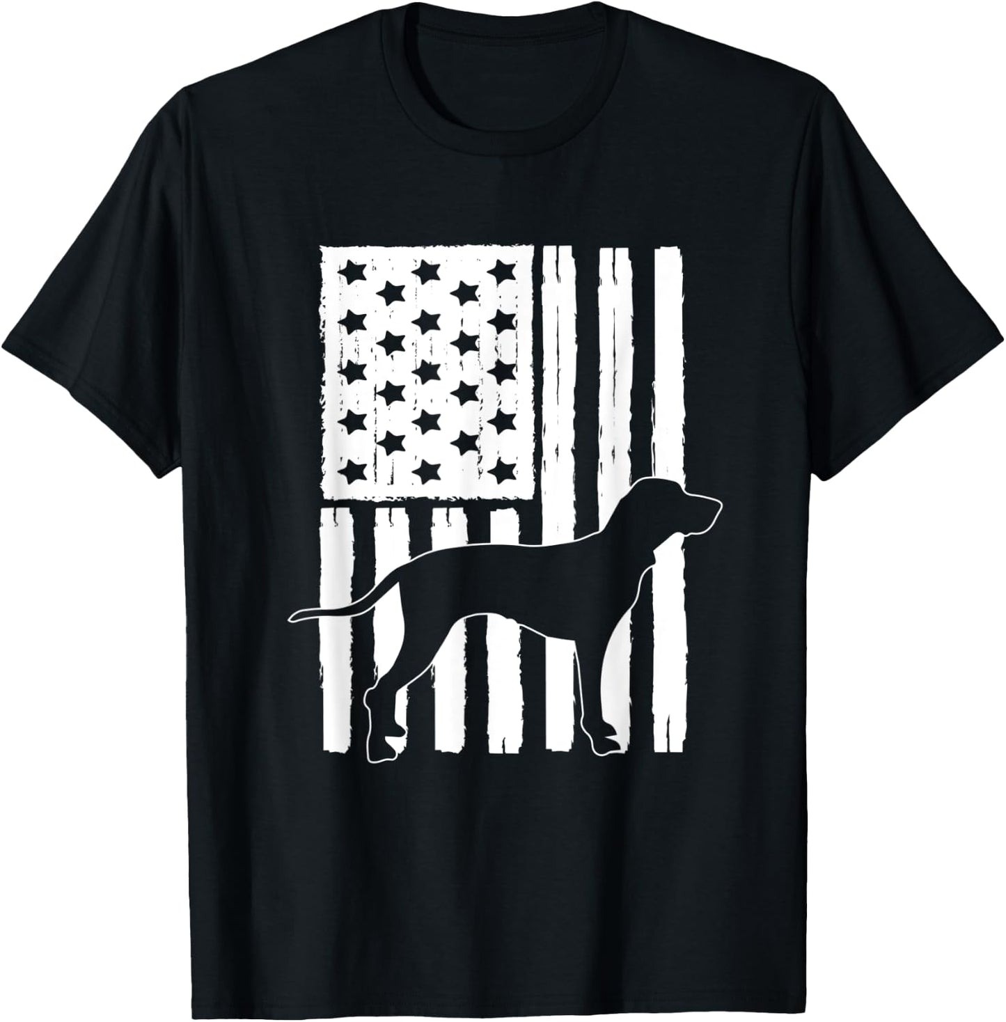 USA American Flag Bluetick Coonhound Dog Lover Theme Design Kids Men T-Shirt - T-Shirt | Black