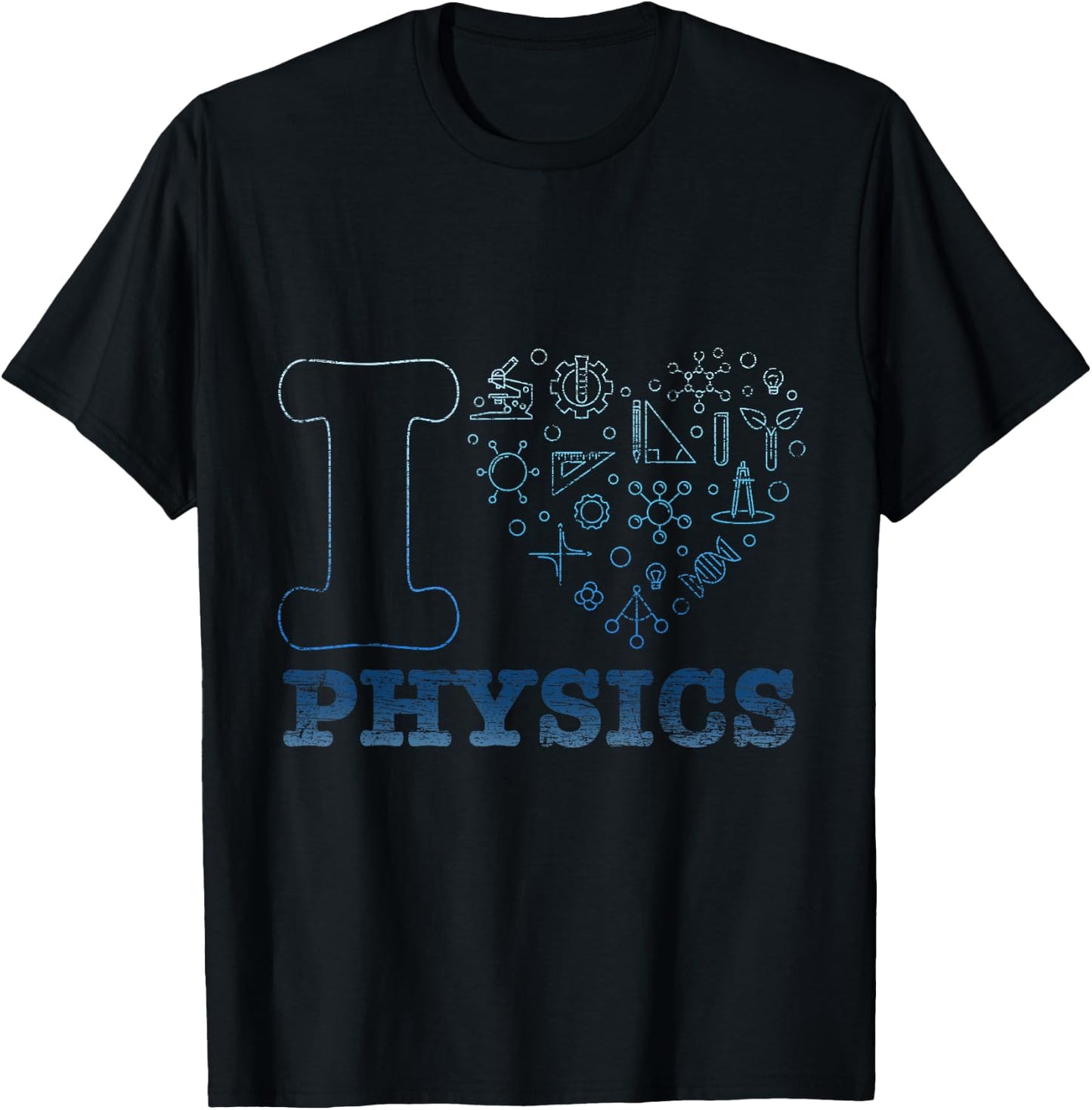 I Love Physics Physicist Gift Physics T-Shirt - T-Shirt | Black