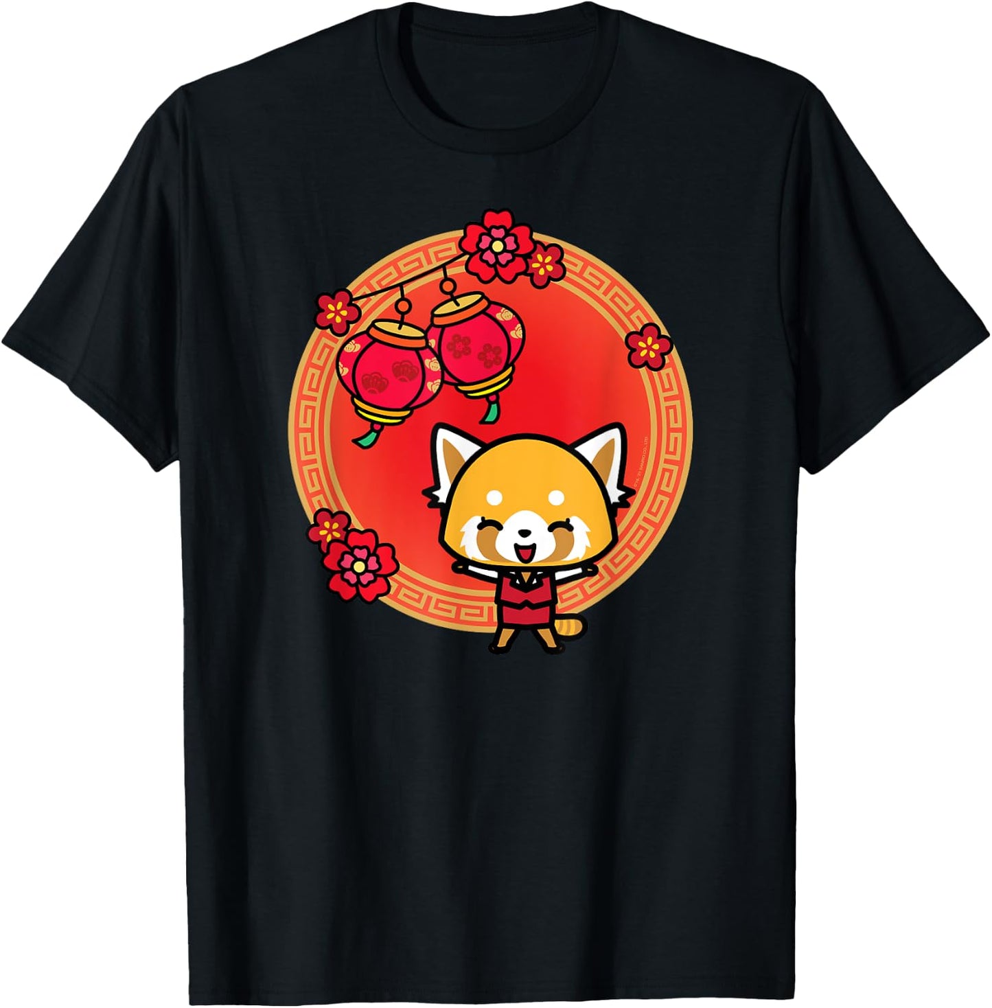 Aggretsuko Lunar New Year T-Shirt - T-Shirt | Black