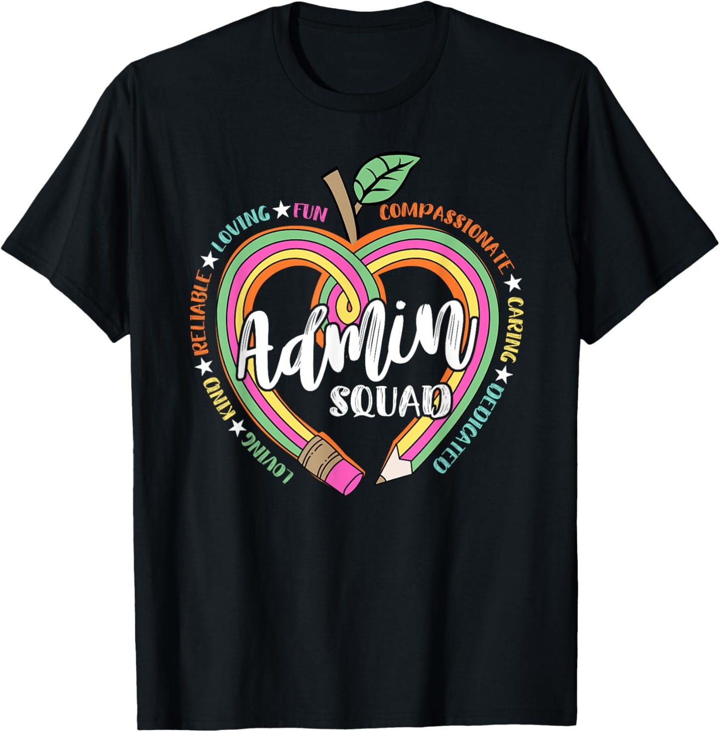 Admin Squad School Assistant Principal Crew Administrator T-Shirt - T-Shirt | Black