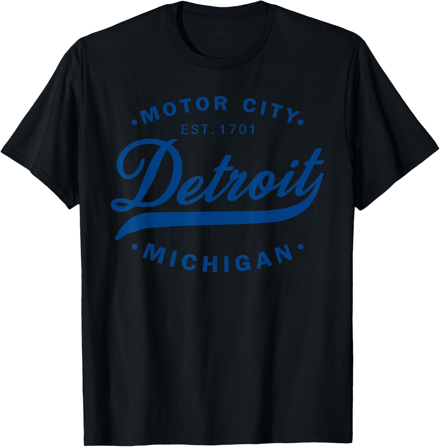 Classic Michiganians Vintage Detroit Motor City Michigan MI T-Shirt - T-Shirt | Black