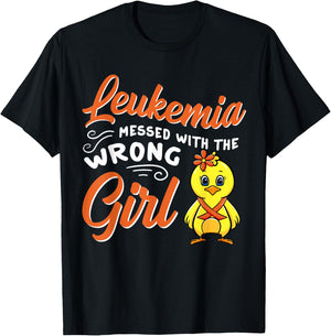 Leukemia Messed With The Wrong Girl Chick Awareness Women T-Shirt - T-Shirt | Black
