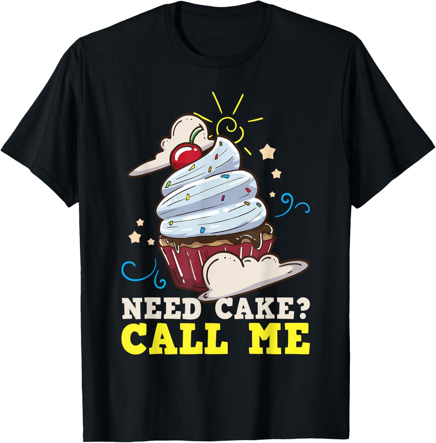 Baker Baking Cake Cupcake Gift T-Shirt - T-Shirt | Black