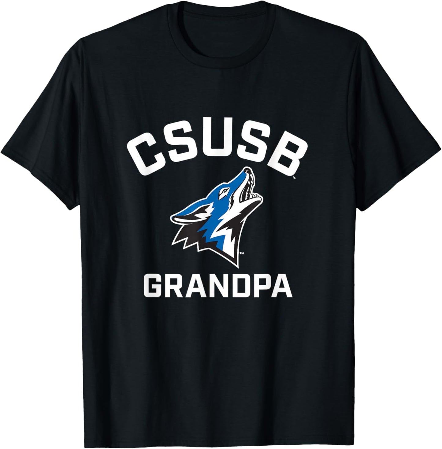 Cal State San Bernardino CSUSB Coyotes Arched Grandpa T-Shirt - T-Shirt | Black
