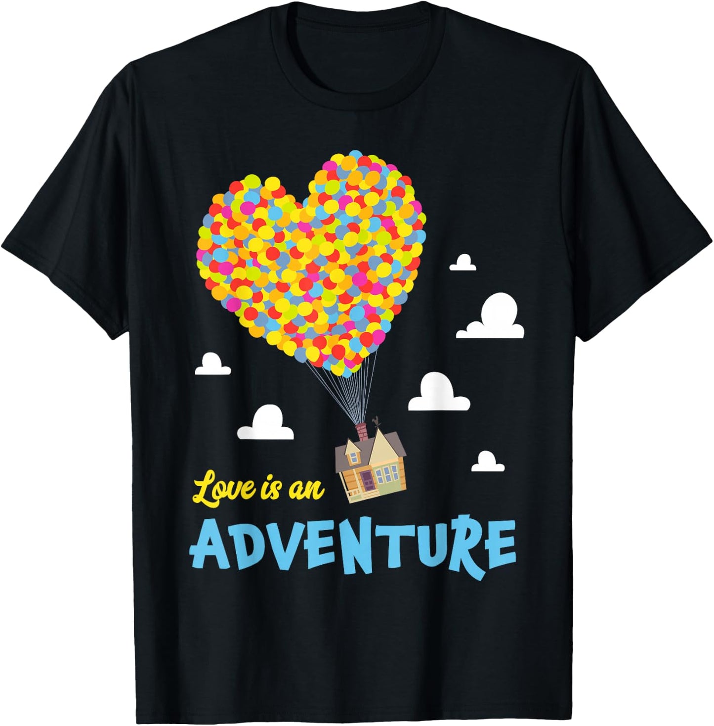 Disney and Pixar Up Love is an Adventure T-Shirt - T-Shirt | Black