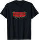 Stranger Things Christmas Neon Lights Iconic Big Text Logo T-Shirt - T-Shirt | Black
