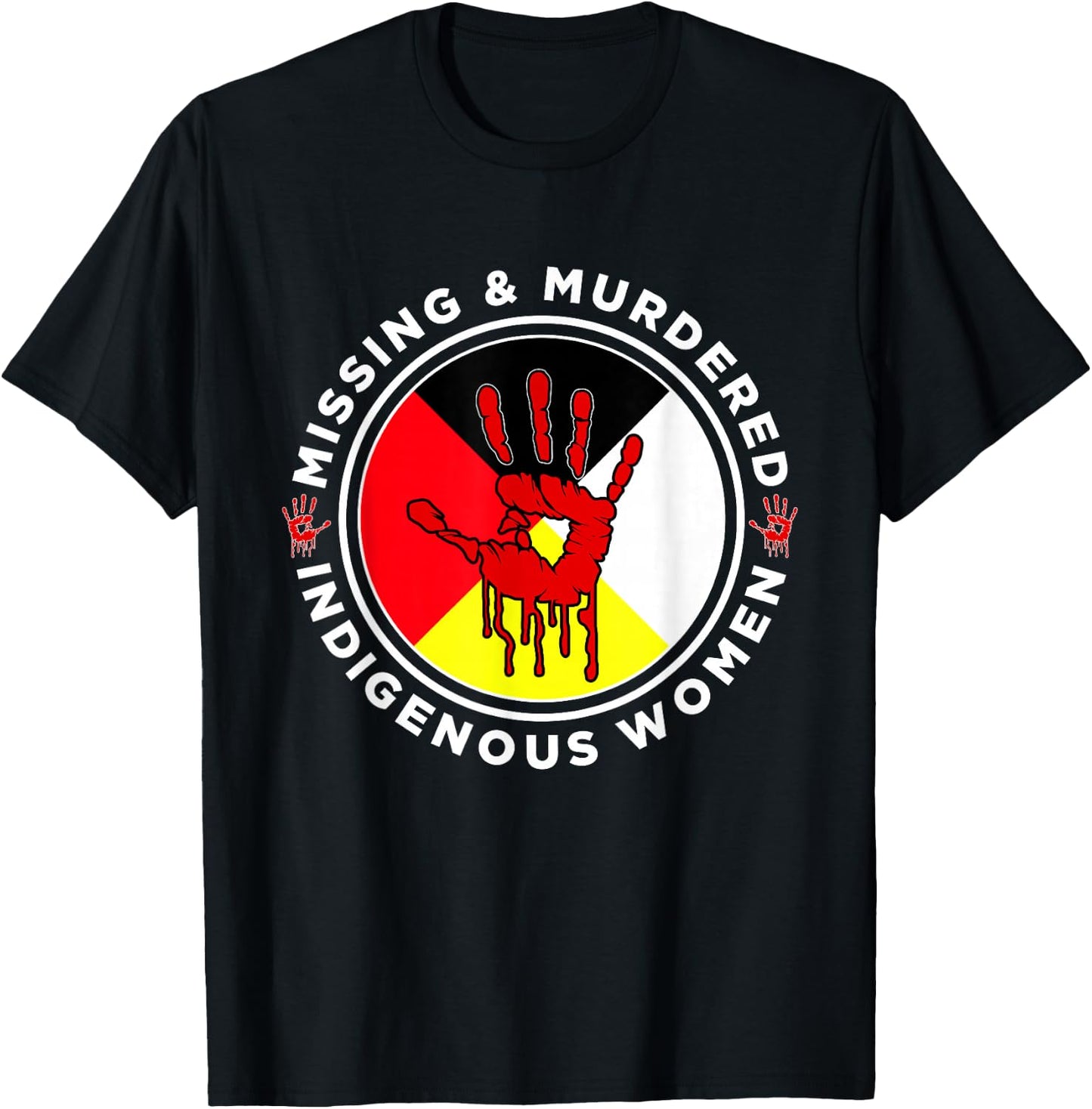 MMIW Missing & Murdered Indigenous Women Medicine Wheel mmiw Small T-Shirt - T-Shirt | Black