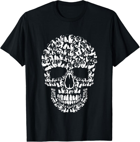 Funny Halloween Panda Bear Skull Animals Lover Costume T-Shirt - T-Shirt | Black