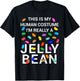This Is My Human Costume I'm Really A Jelly Bean Halloween T-Shirt - T-Shirt | Black