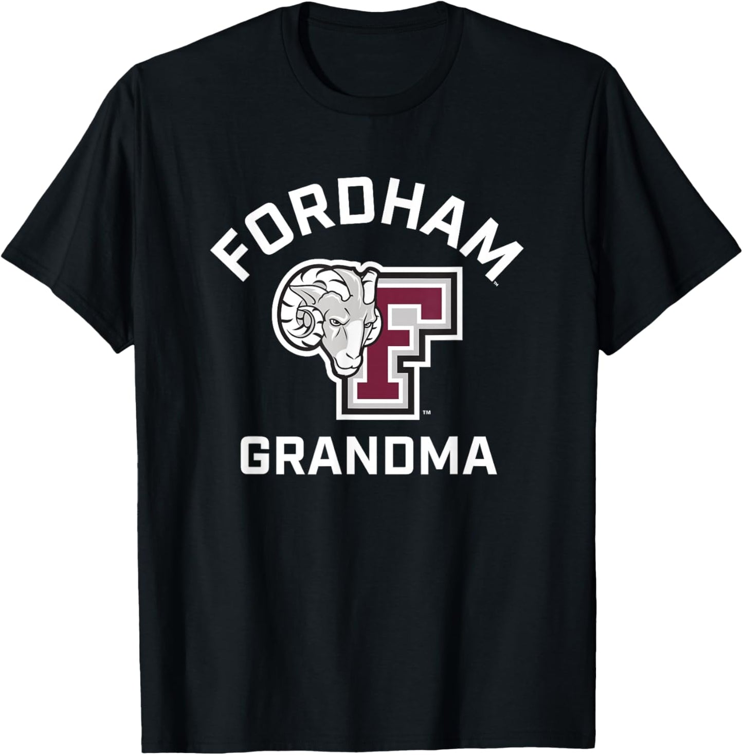 Fordham University Rams Arched Grandma T-Shirt - T-Shirt | Black