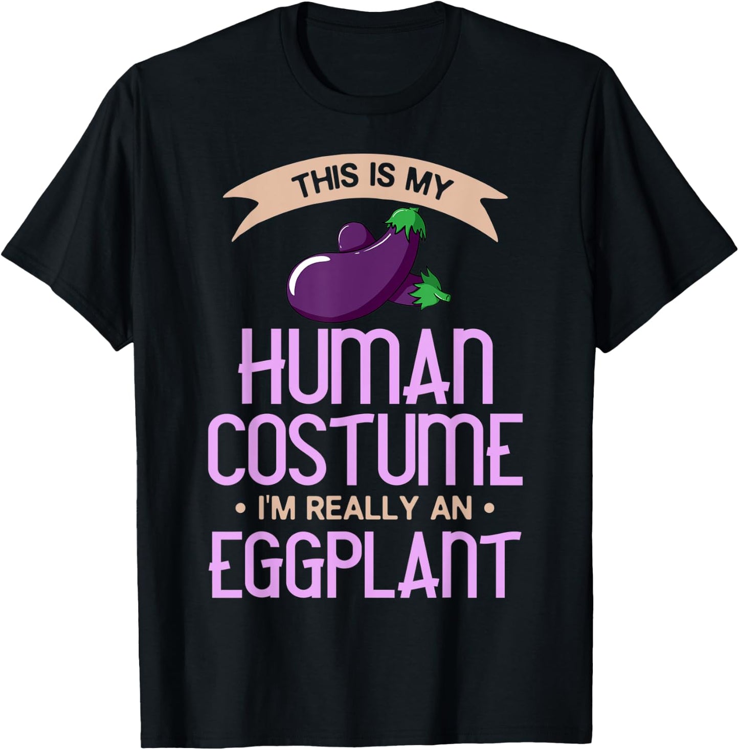Eggplant Costume Gift Funny Indian Parmesan T-Shirt - T-Shirt | Black
