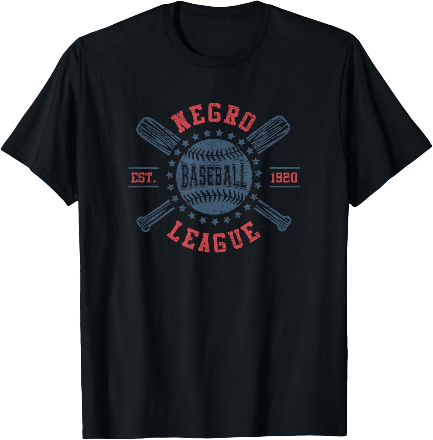 Vintage Negro League Baseball Black History Month T-Shirt - T-Shirt | Black