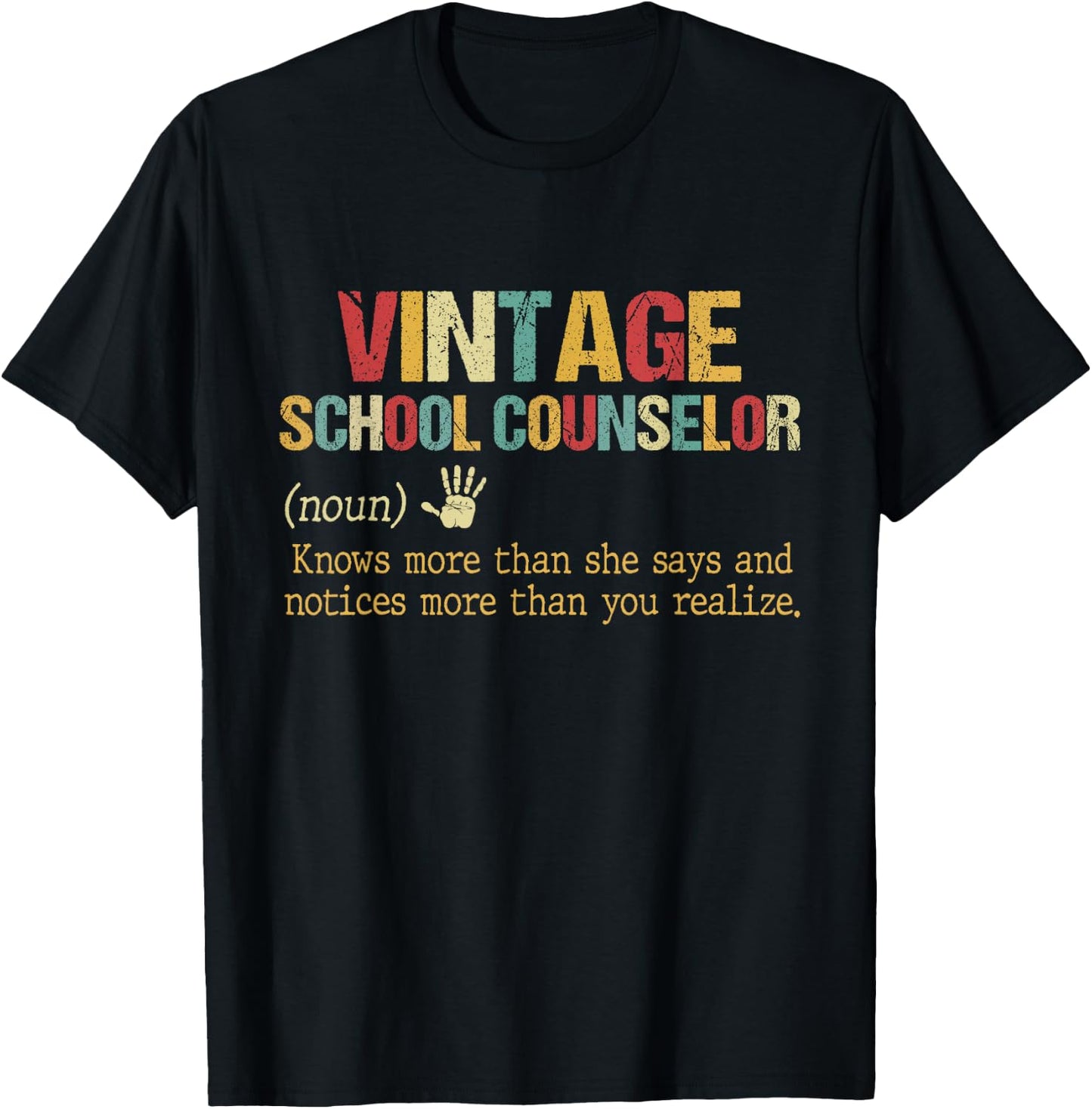 National School Counseling Week School Counselor Definition T-Shirt - T-Shirt | Black