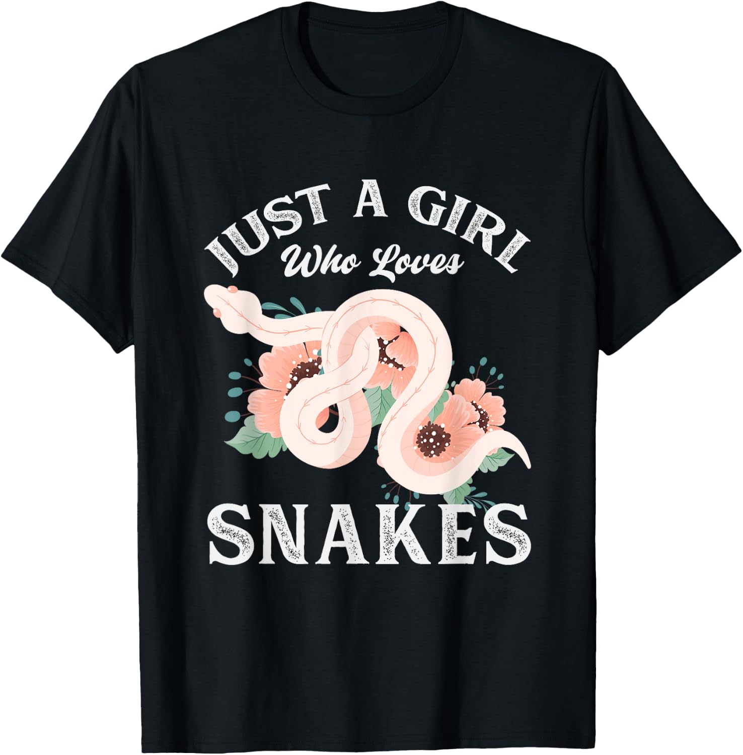 Just A Girl Who Loves Snakes T-Shirt - T-Shirt | Black