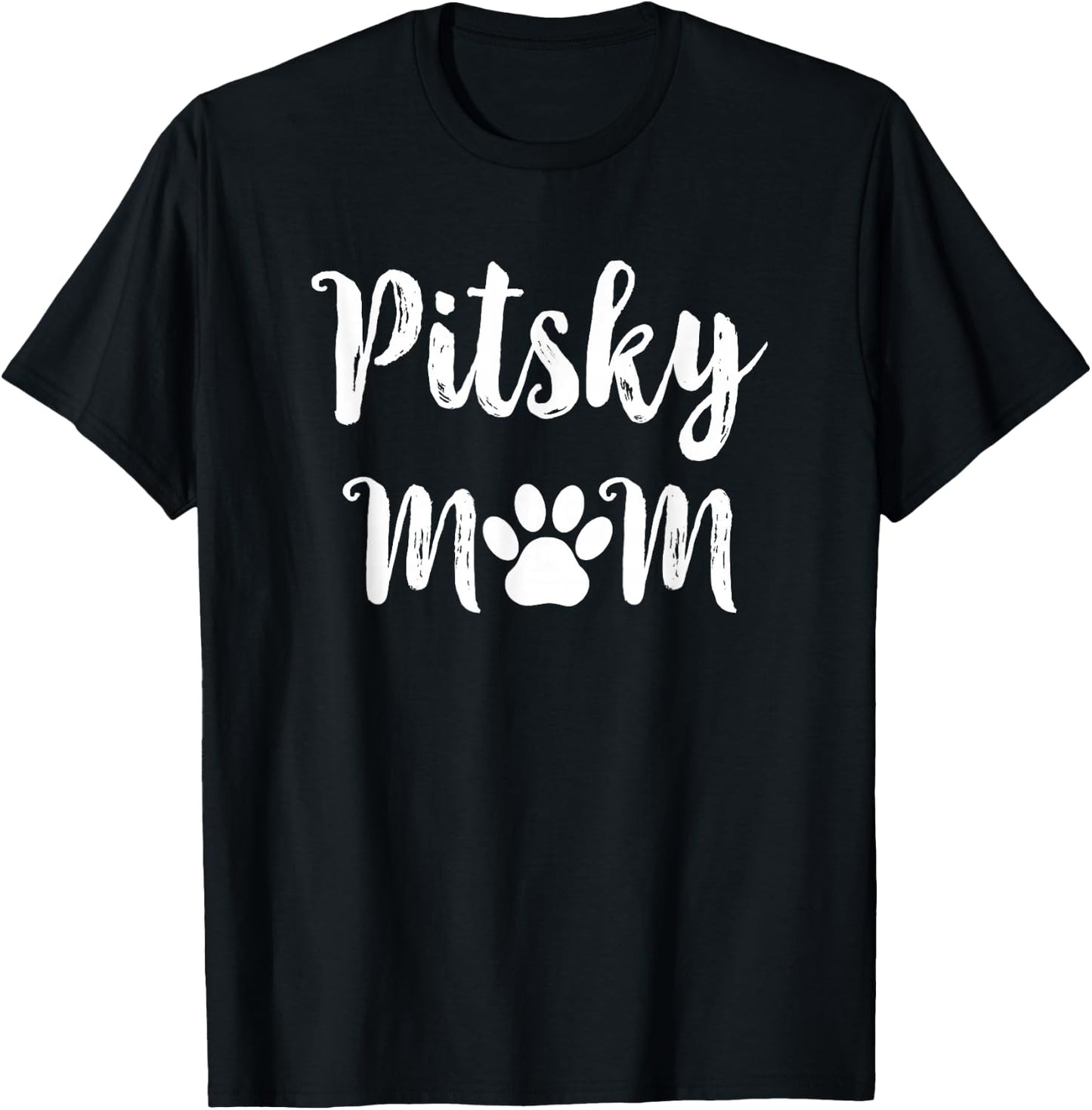 Pitsky Mom Pitsky Dog Women T-Shirt - T-Shirt | Black
