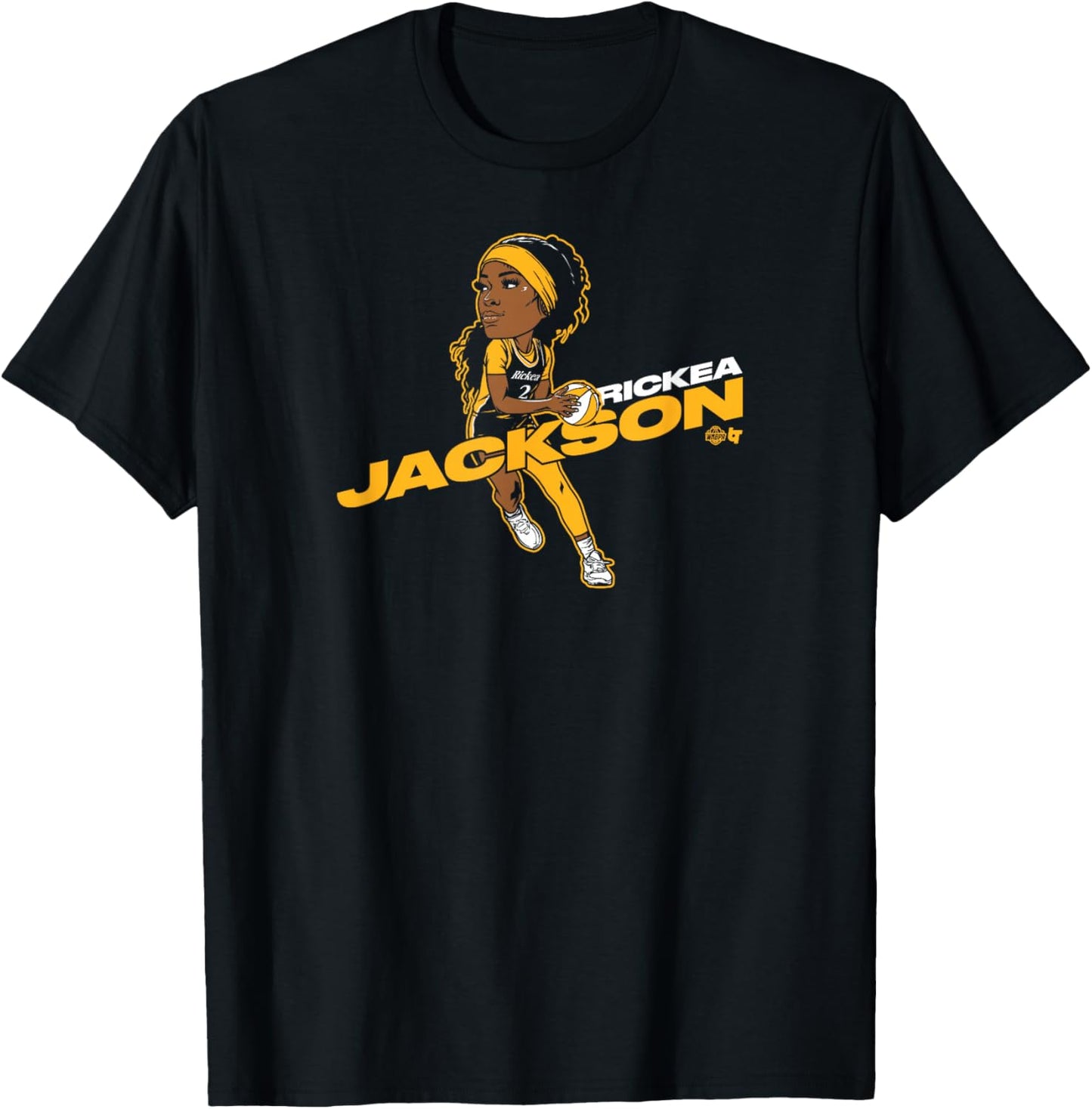 Rickea Jackson - Caricature - Los Angeles Basketball T-Shirt - T-Shirt | Black