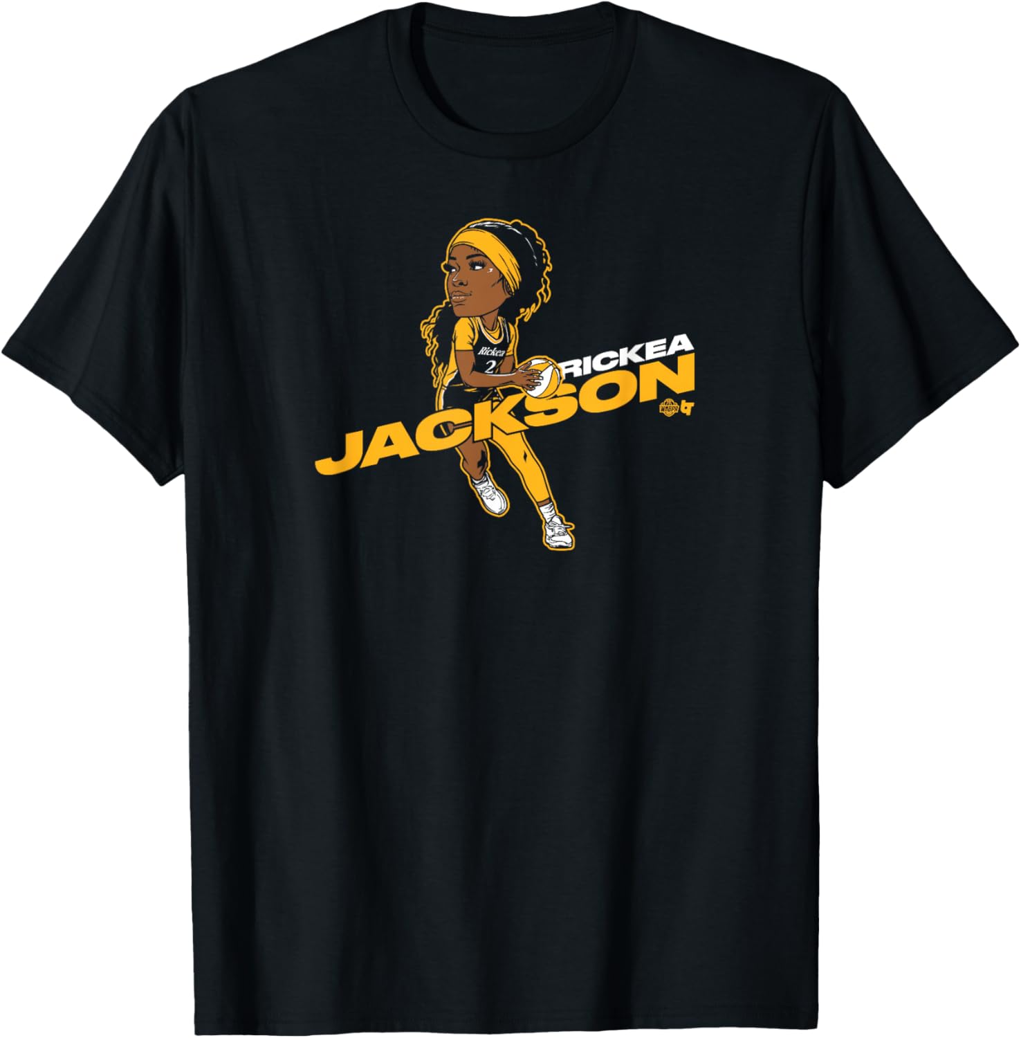 Rickea Jackson - Caricature - Los Angeles Basketball T-Shirt - T-Shirt | Black