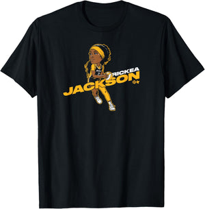 Rickea Jackson - Caricature - Los Angeles Basketball T-Shirt - T-Shirt | Black