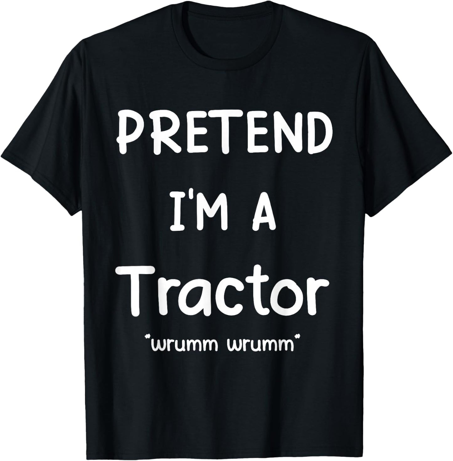 Lazy Halloween Costume Shirt Pretend I'm A Tractor T-Shirt - T-Shirt | Black