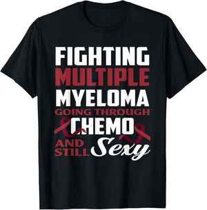 Fighting Multiple Myeloma Chemo Multiple Myeloma Awareness T-Shirt - T-Shirt | Black