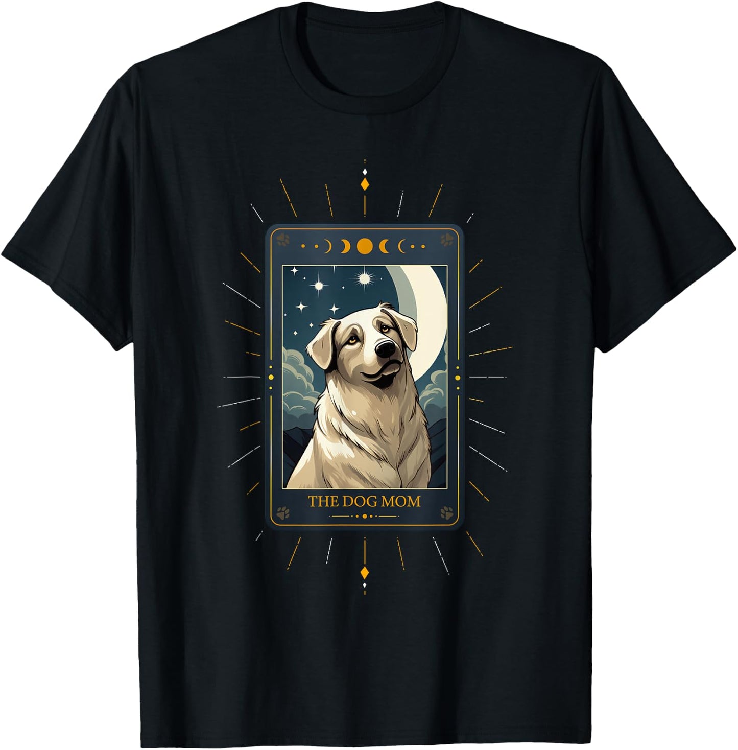 Anatolian Shepherd The Dog Mom Tarot Card Cute Kawaii Pet T-Shirt - T-Shirt | Black