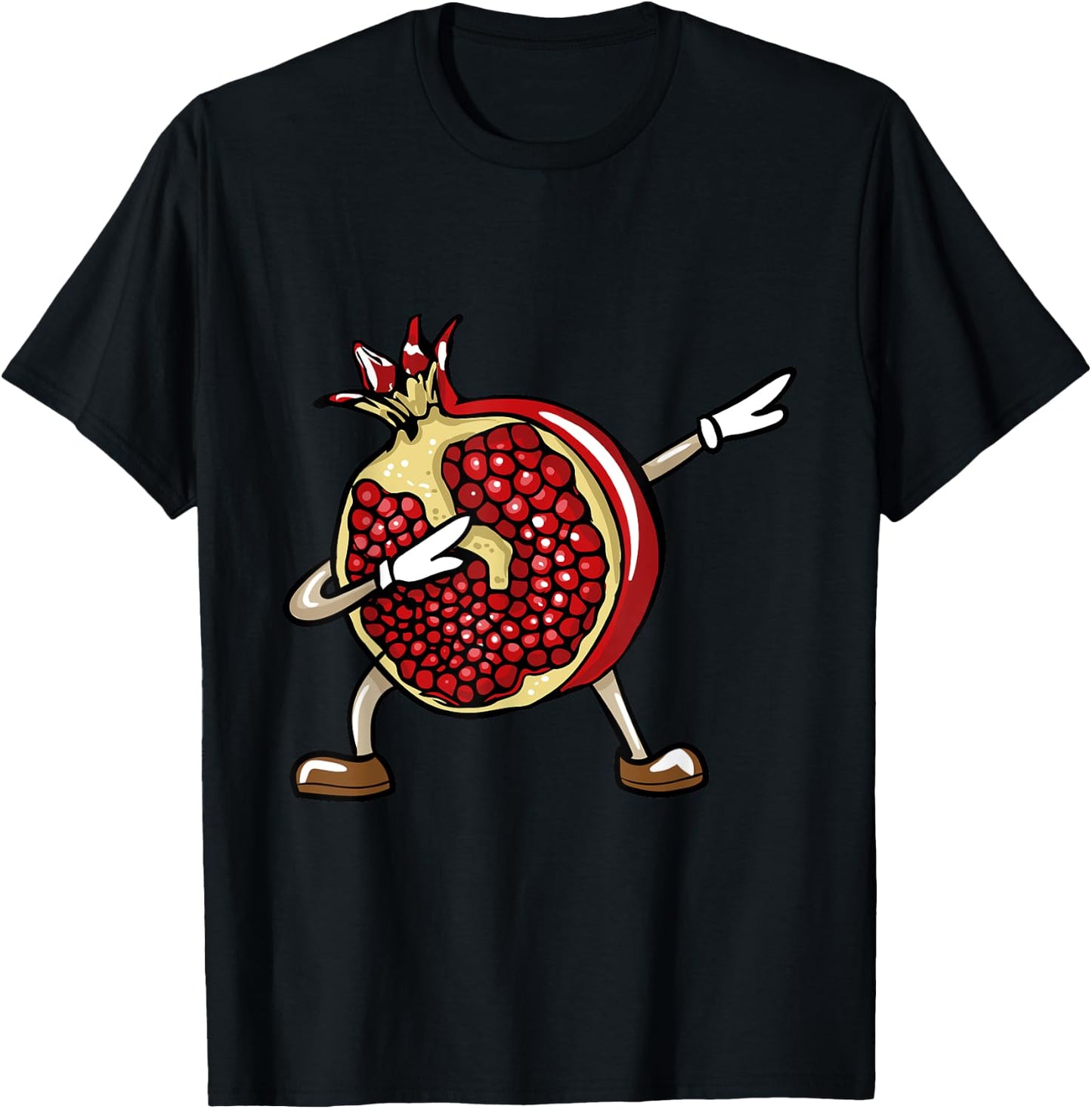 Funny Dabbing Pomegranate Lover Fruit Love T-Shirt - T-Shirt | Black