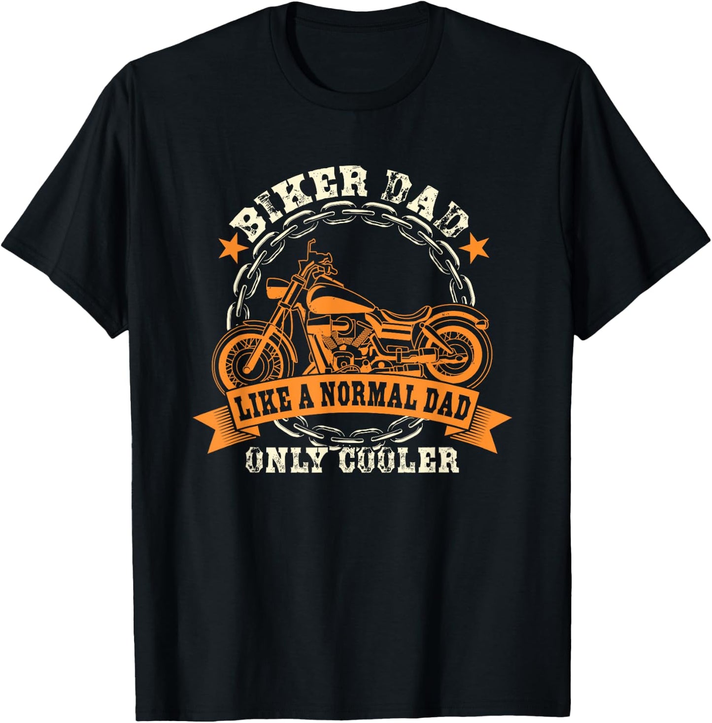 Biker Dad - Father's Day Biker Fathers - Motorcycle Dad T-Shirt - T-Shirt | Black