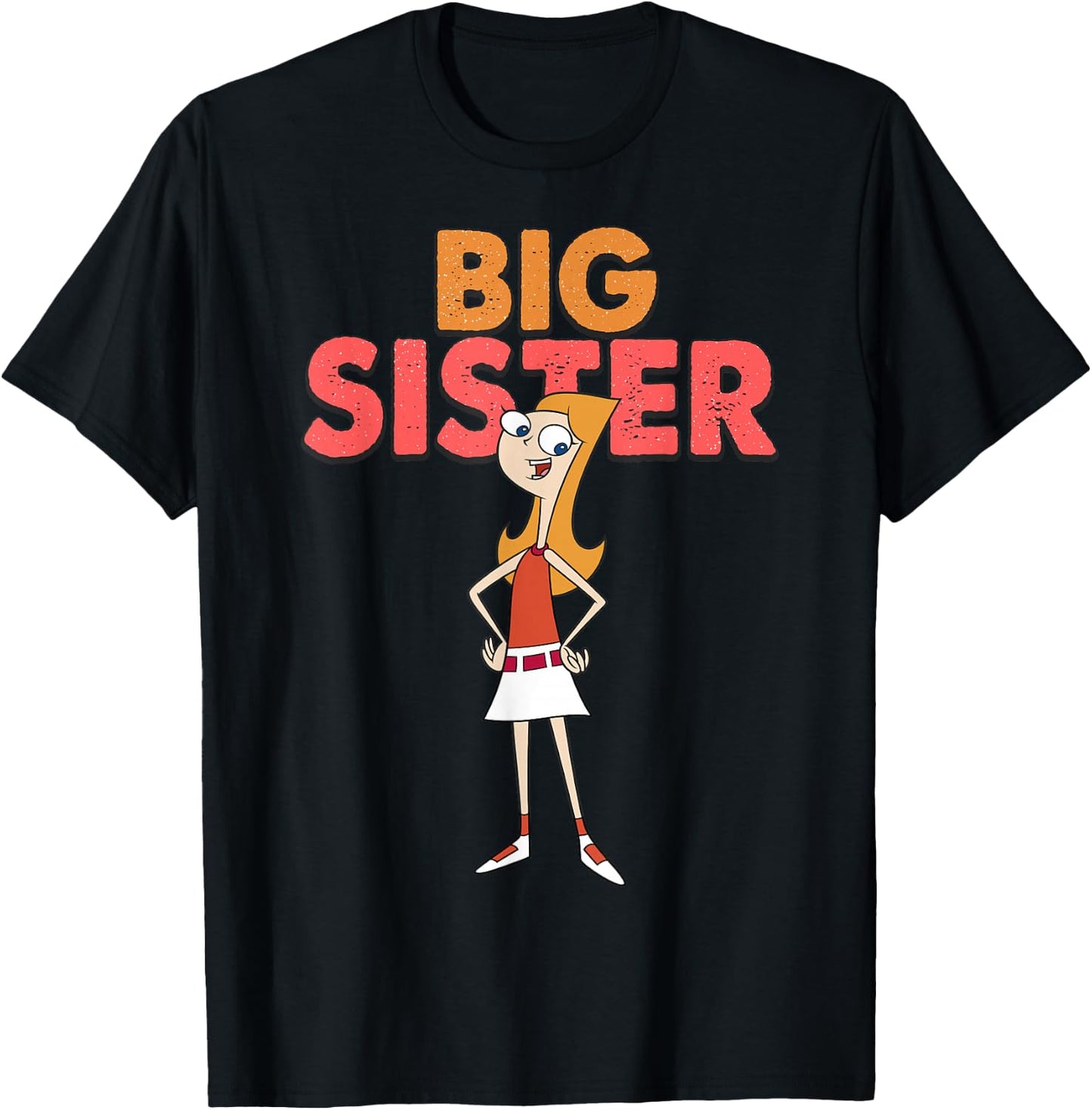 Disney Phineas and Ferb Big Sister T-Shirt - T-Shirt | Black