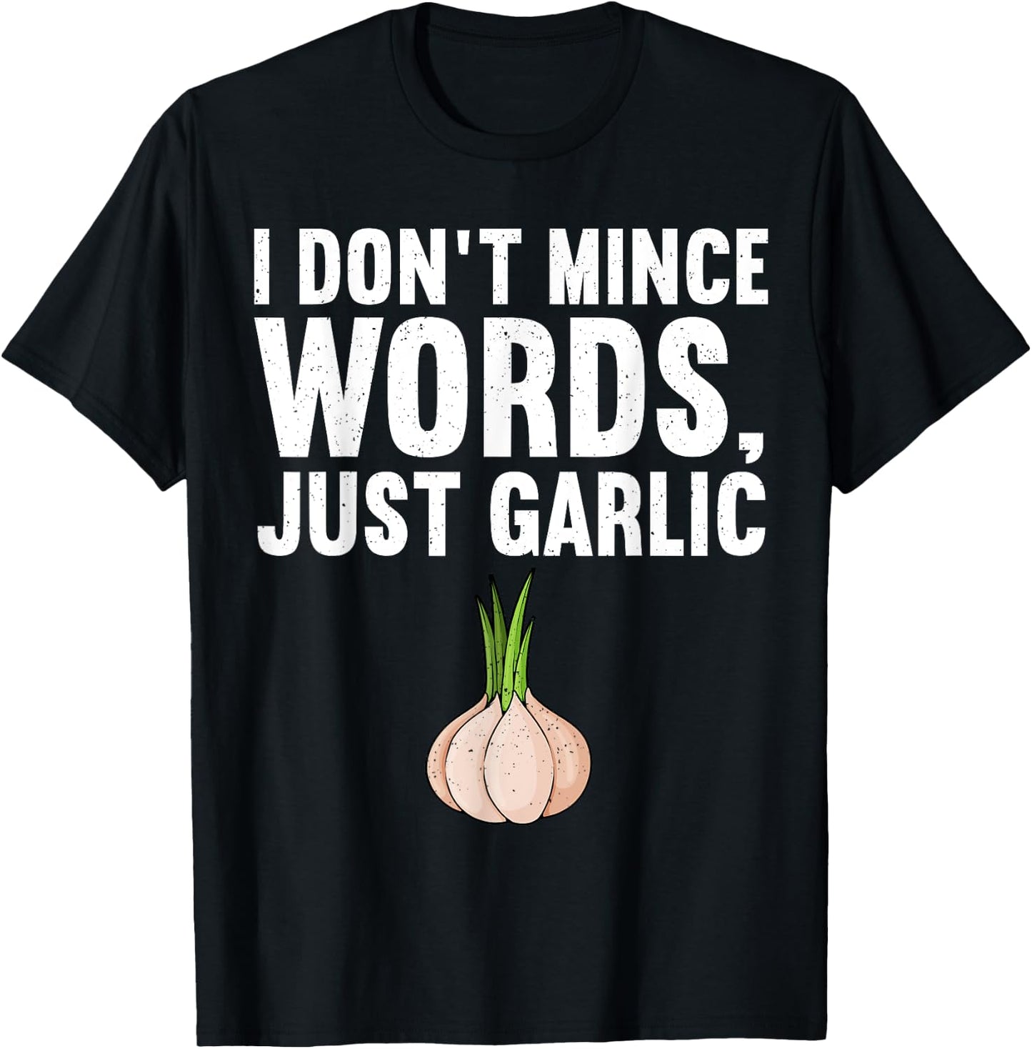 Funny Garlic Art Women Vegetable Food Garlic Lover T-Shirt - T-Shirt | Black