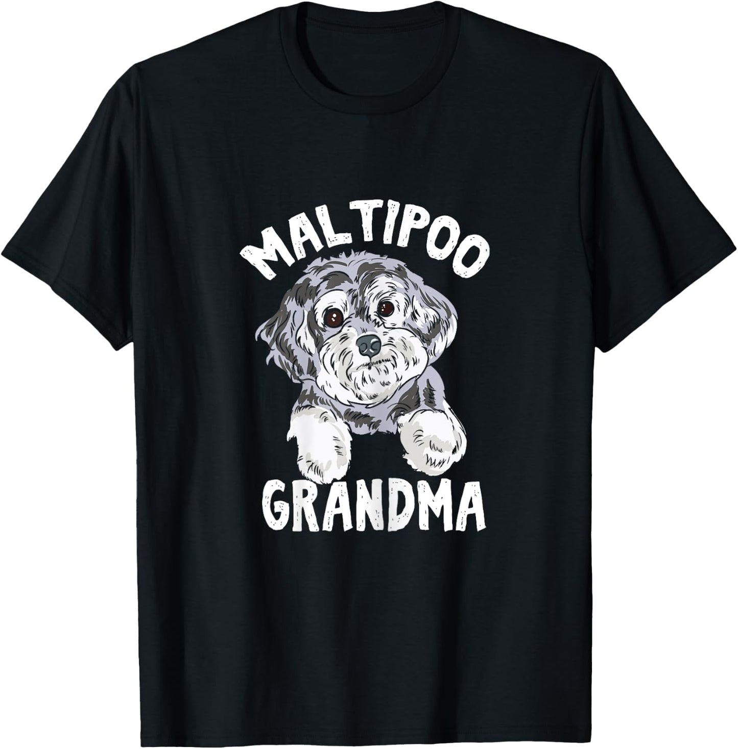 Maltipoo Grandma - Maltese Poodle Dog Granny Maltipoo Puppy Women T-Shirt - T-Shirt | Black