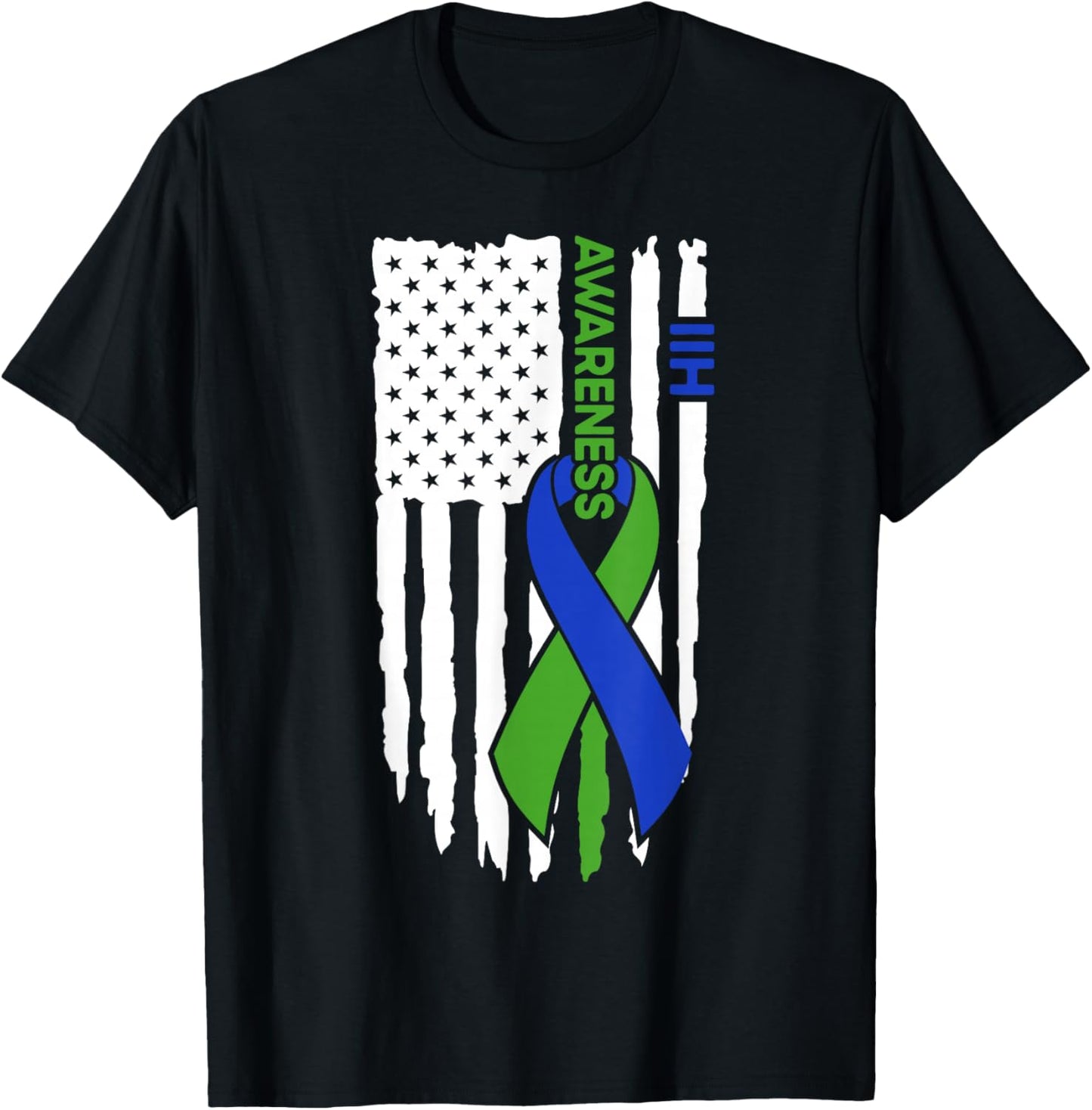 IIH Awareness Flag IIH Awareness T-Shirt - T-Shirt | Black