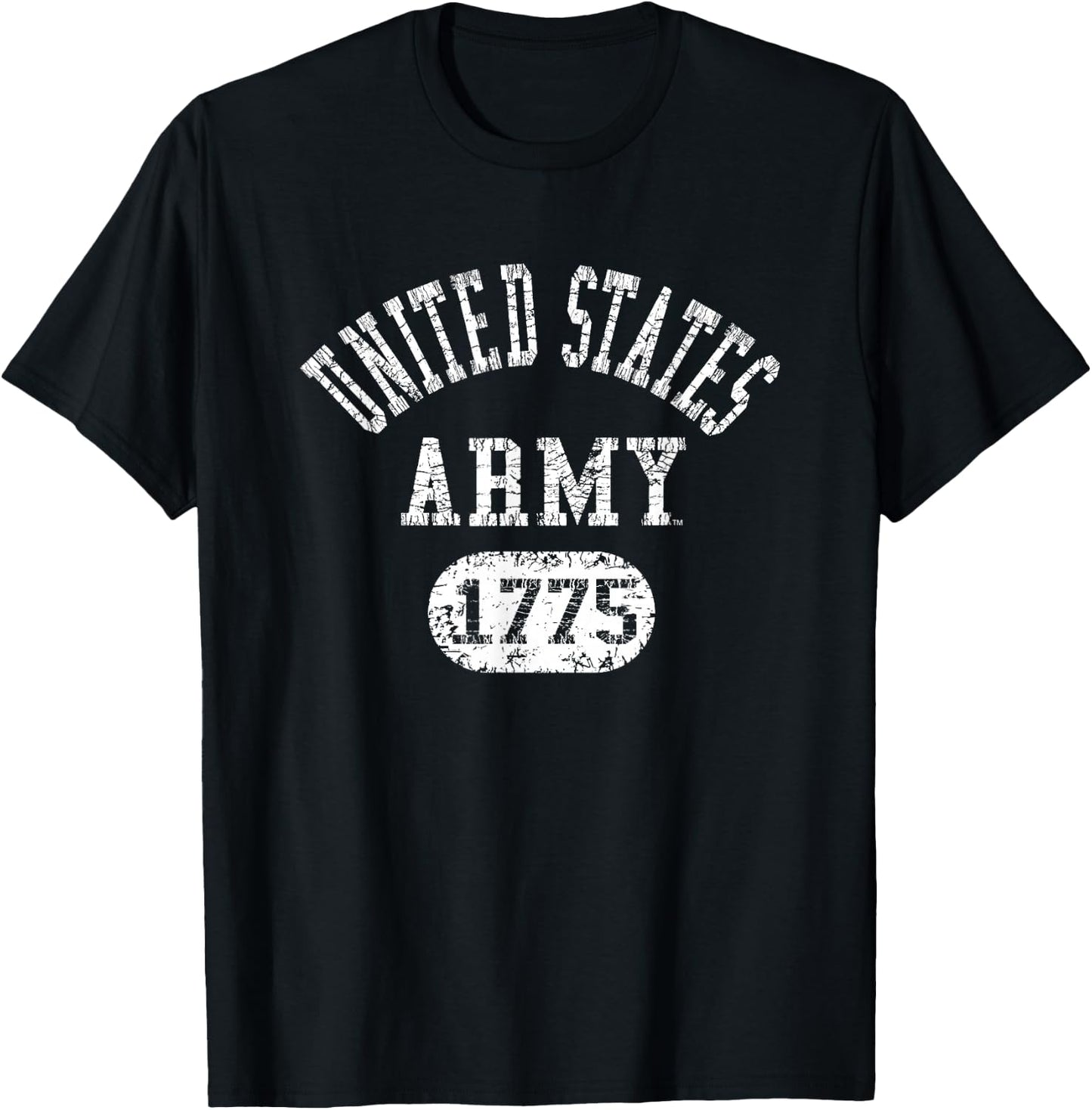 Military Army United States Vintage 1775 Officially Licensed T-Shirt - T-Shirt | Black