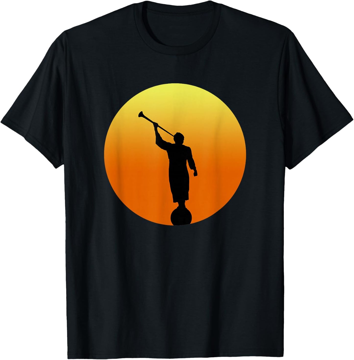 Mormon Angel Moroni at Sunset T-Shirt - T-Shirt | Black