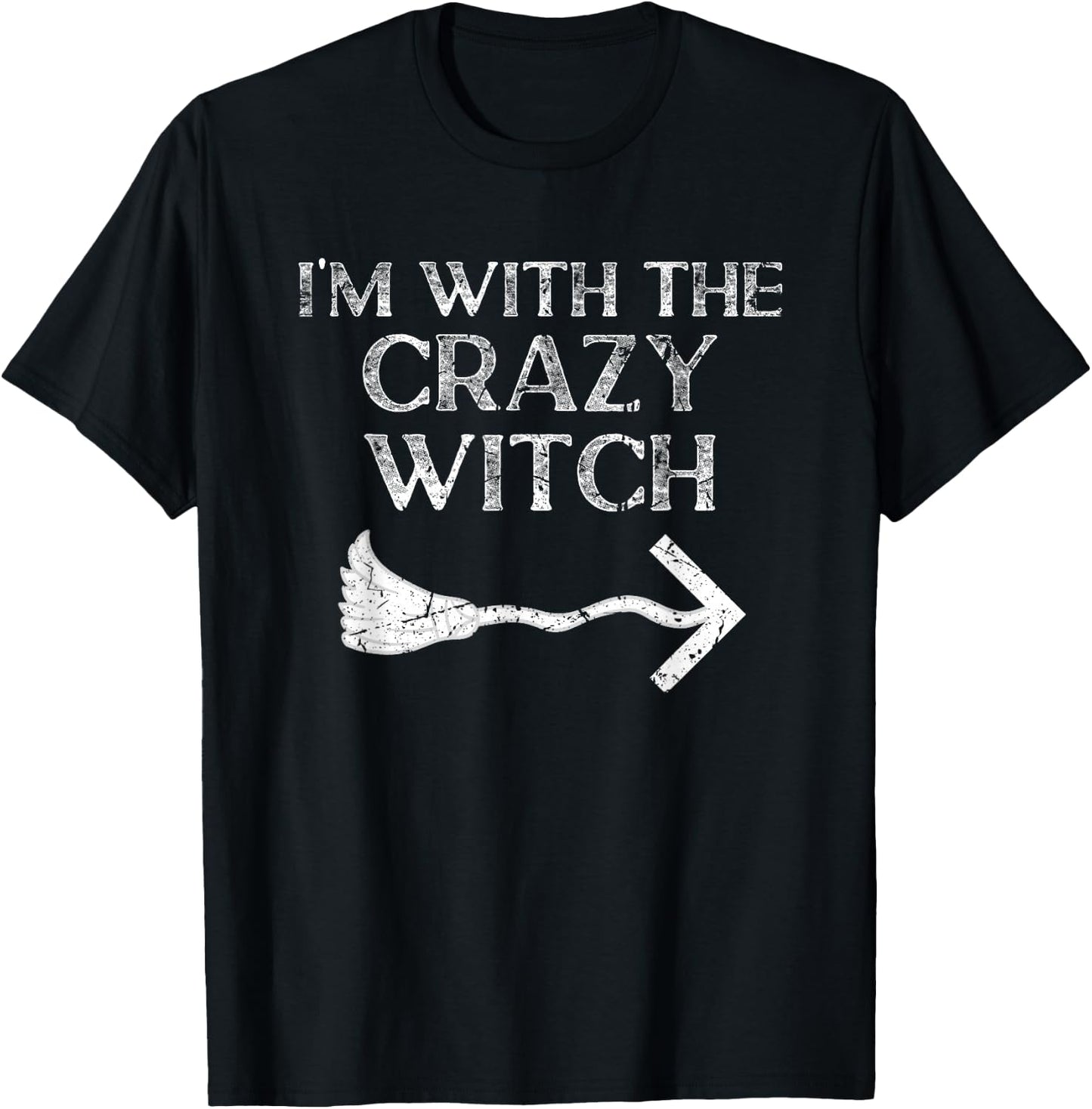 Im With The Witch Halloween Couple Costume For Husband T-Shirt - T-Shirt | Black