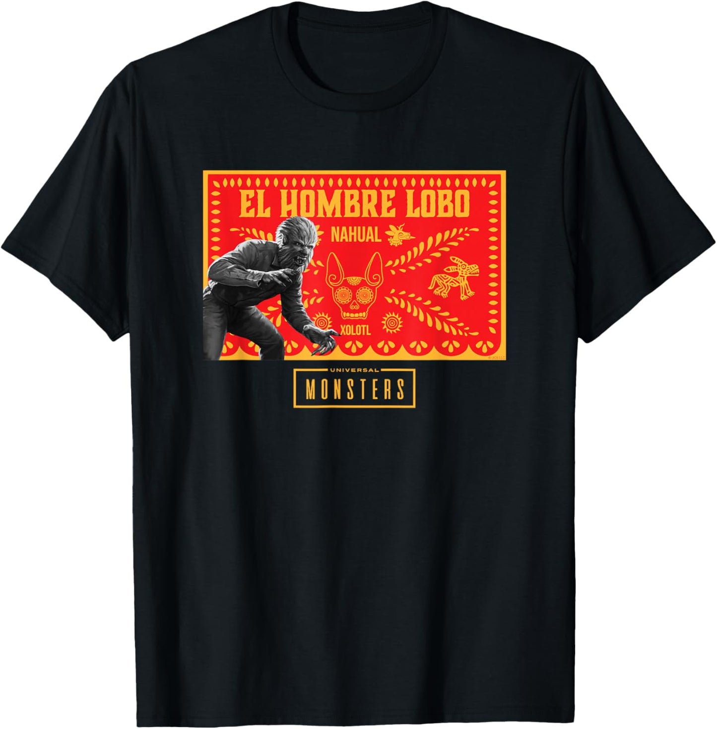Universal Monsters Wolf Man El Hombre Lobo T-Shirt - T-Shirt | Black