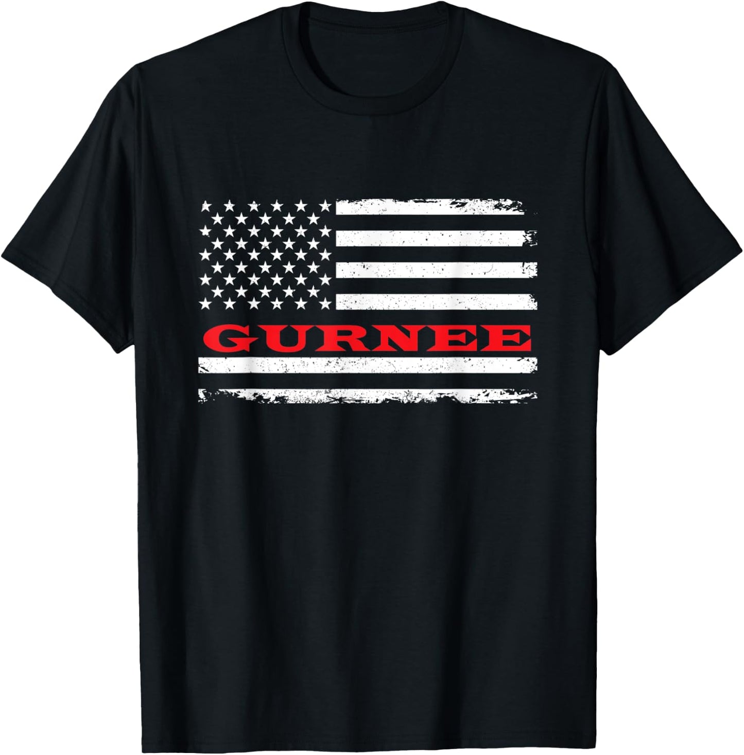 Illinois American Flag Gurnee USA Patriotic Souvenir T-Shirt - T-Shirt | Black